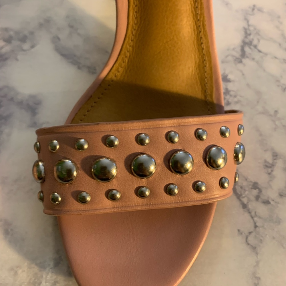 Coach Pink Studded Sandals with Ankle Strap - Picture 8 of 10
